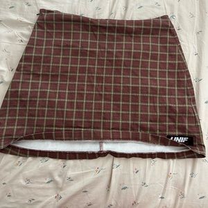 Plaid unif skirt